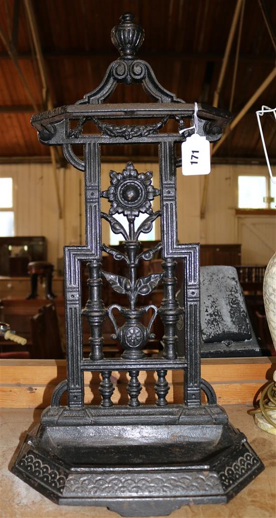 Painted cast iron stick stand